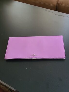 Cole Haan Bright Pink Envelope Clutch with Silver Logo